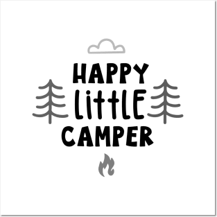 Happy Little Camper Outdoors Shirt, Hiking Shirt, Adventure Shirt Posters and Art